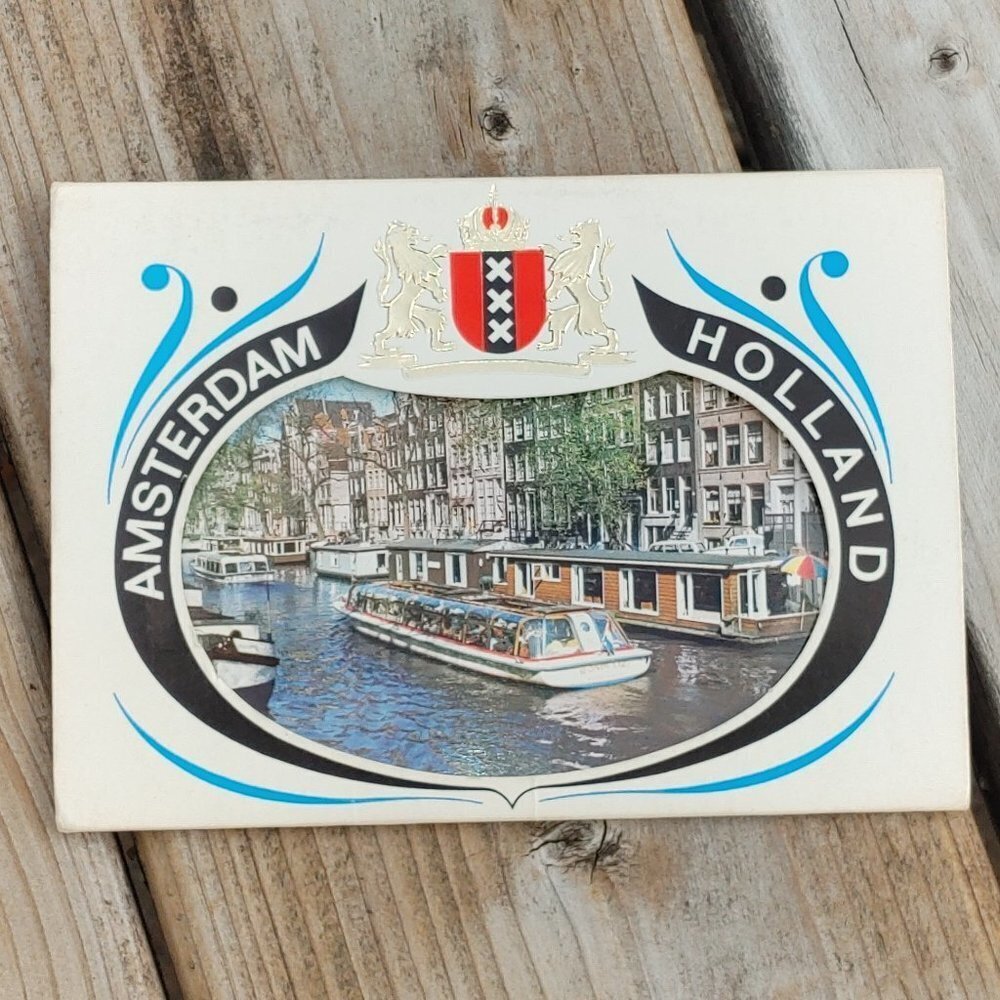 Vintage Amsterdam Holland Postcard Flip Book of 7 full colour post cards